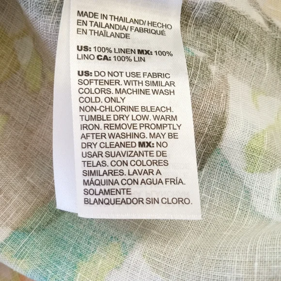 🆕 CHICO'S 100% Linen Paradise No Iron Tunic Blouse | XL (16) NWT - Picture 8 of 10